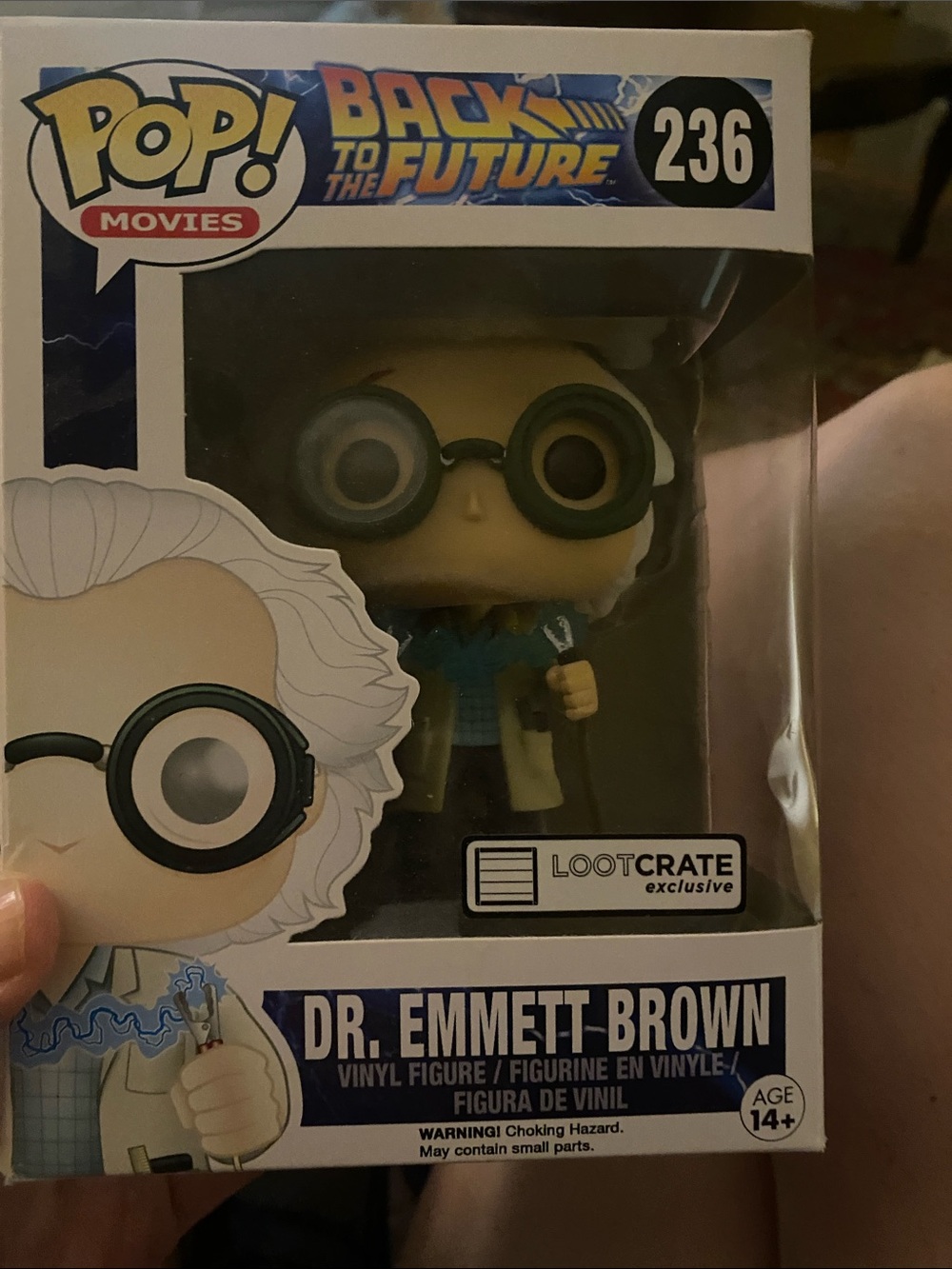 Funko Dr. Emmett Brown Pop! Vinyl - White, Blue, Black
